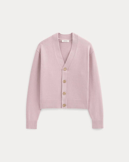 Cropped Cardigan in Everyday Cotton | Burnished Lilac
