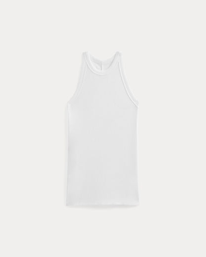 Luxe Rib Racerback Tank | White