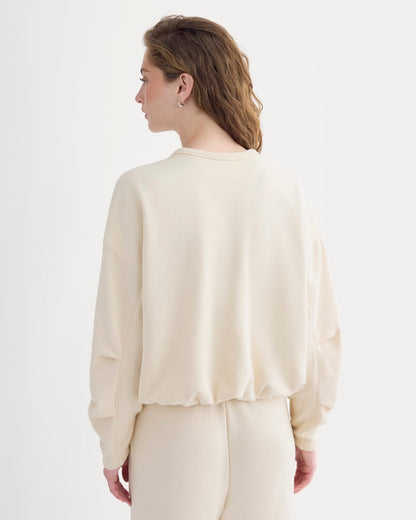 Lightweight Terry Bubble Sweatshirt | Parchment