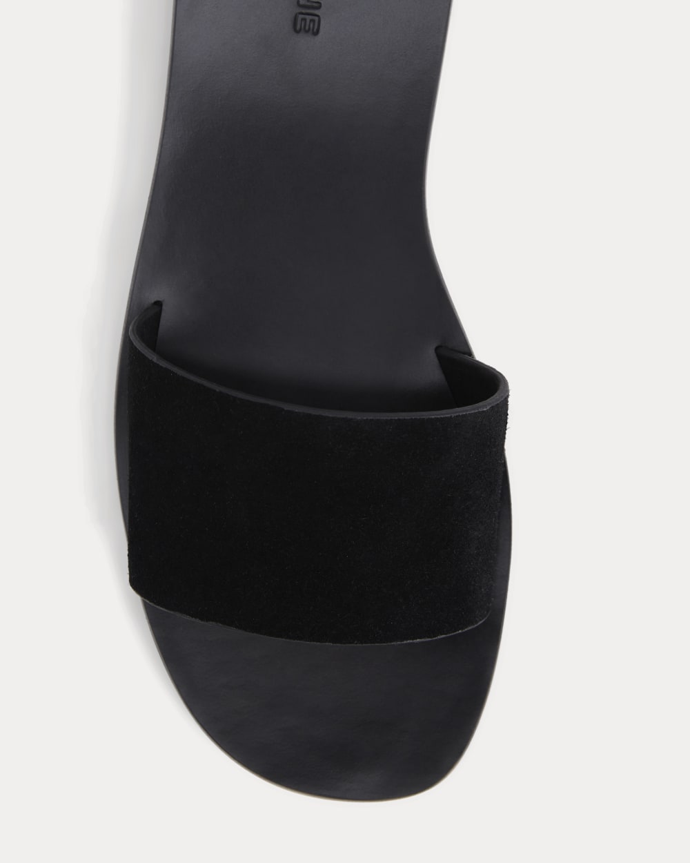 Suede Slide Sandal | Black Suede