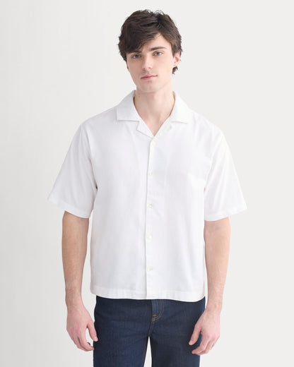 Cropped Resort Shirt | White