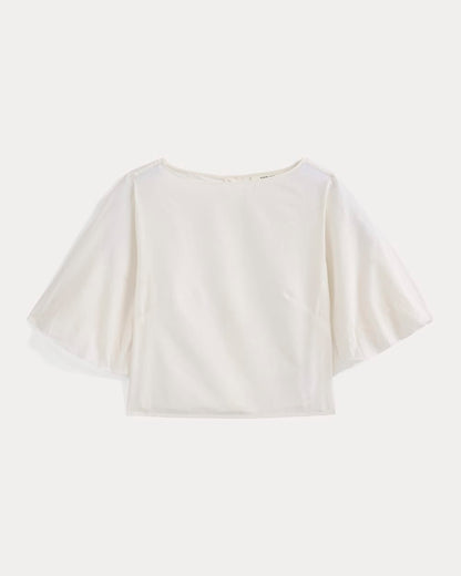 Bubble-Sleeve Top | Bone