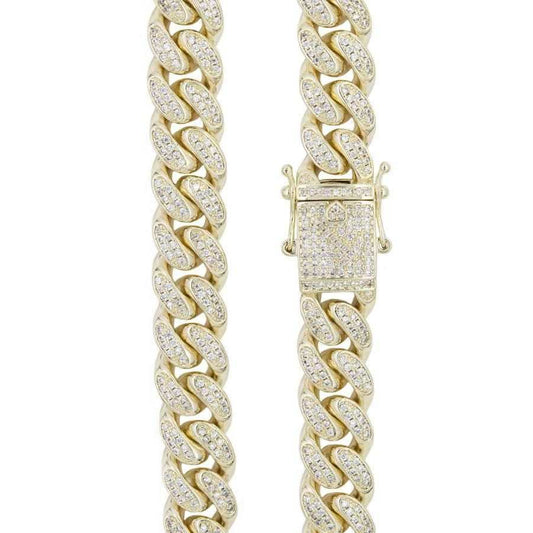 18" 12mm Diamond Cuban Link