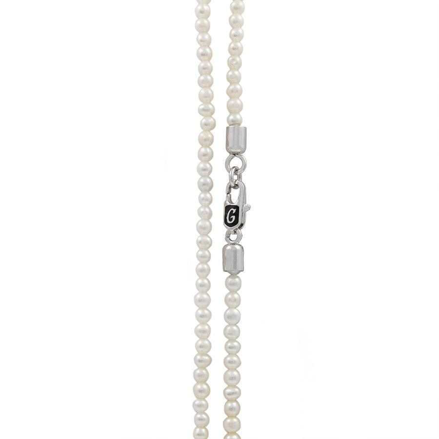 18" 3mm White Pearl Necklace