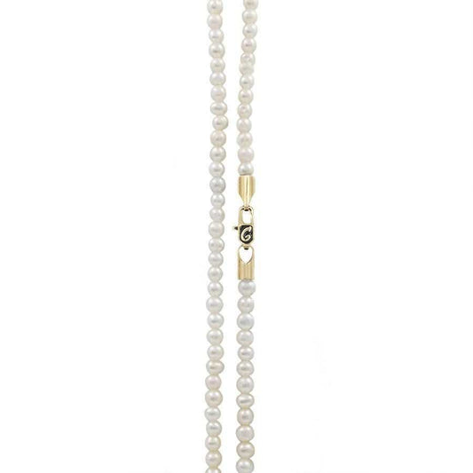 18" 3mm White Pearl Necklace