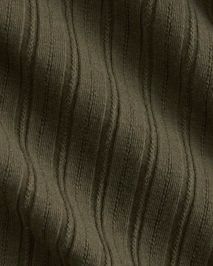 Cardigan in Pointelle | Olive Night