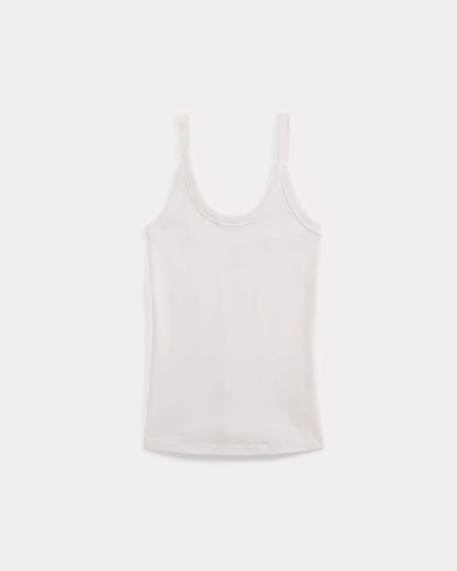 Soft Stretch U-Neck Tank | Bone