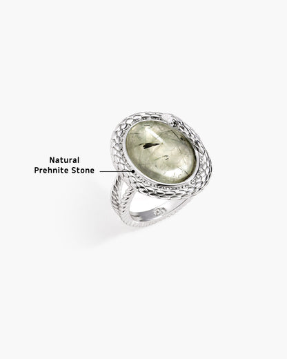 Emerge Prehnite Stone Ring