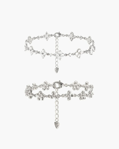 Daisy Molecule Bracelet in Silver