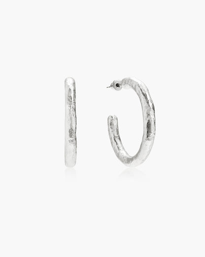 Jenny Large Hoop Earrings in Silver