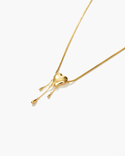 Venom’s Golden Drip Heart Necklace