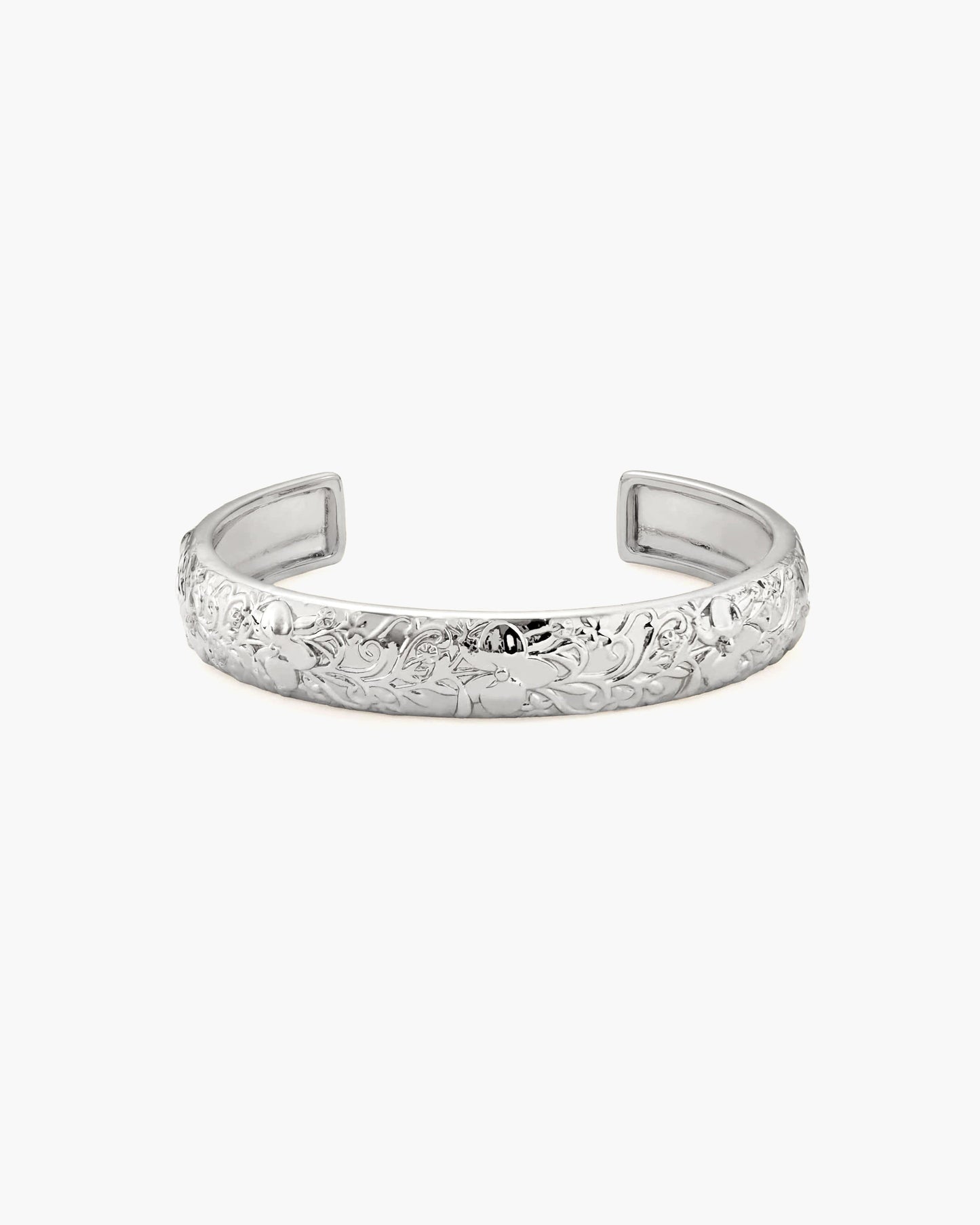 Serenade of Orchid Bangle in Silver