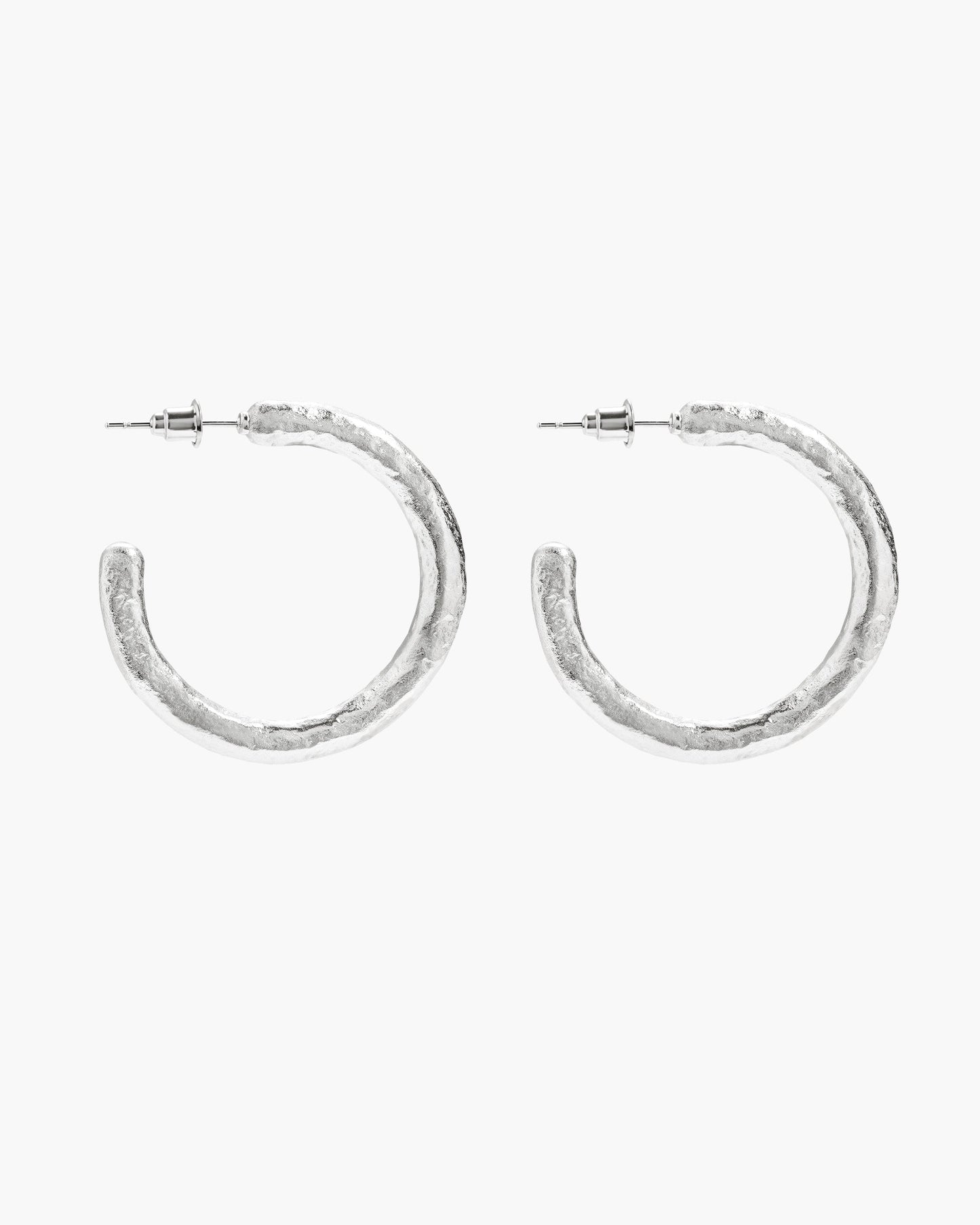 Jenny Large Hoop Earrings in Silver