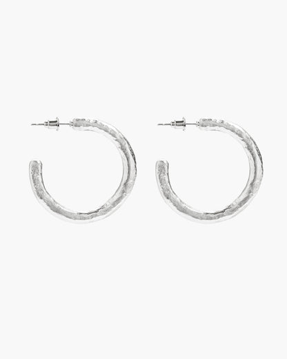 Jenny Large Hoop Earrings in Silver