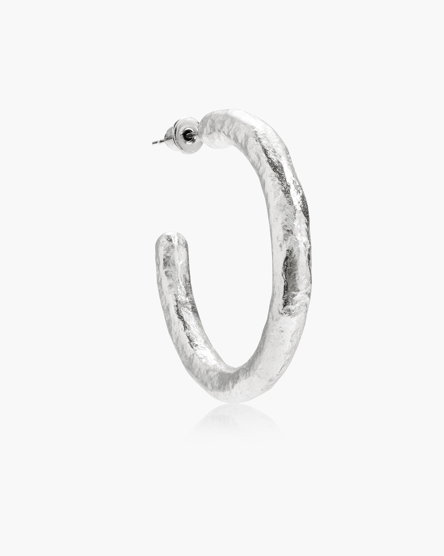 Jenny Large Hoop Earrings in Silver