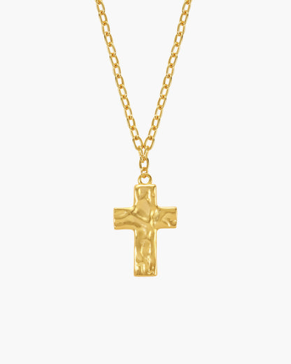 Icon Cross Necklace in Silver