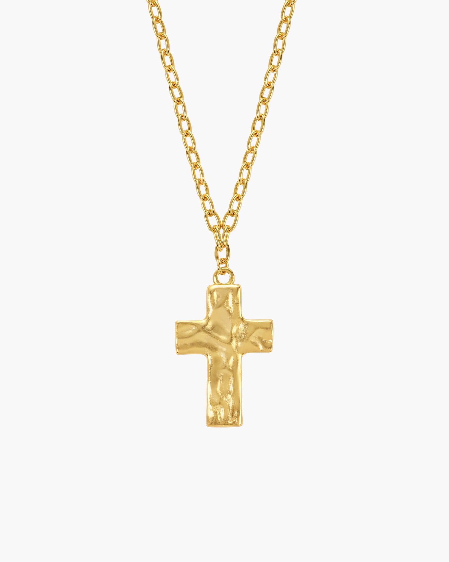 Icon Cross Necklace in Gold