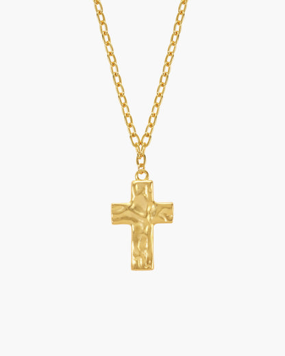 Icon Cross Necklace in Gold