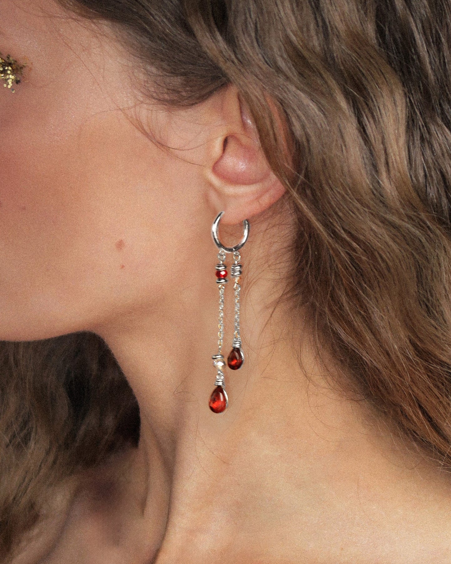 Silent Drop Earrings in Silver