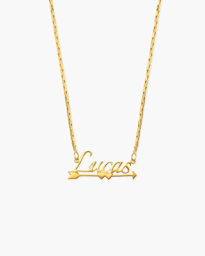 Personalized Name Necklace, Angel Wings