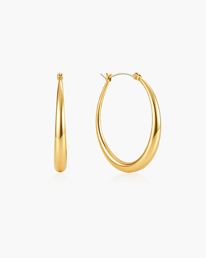Sloane Hoop Earrings in Silver