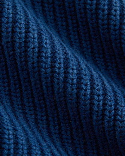 Cropped Ribbed Crew in Everyday Cotton | Estate Blue