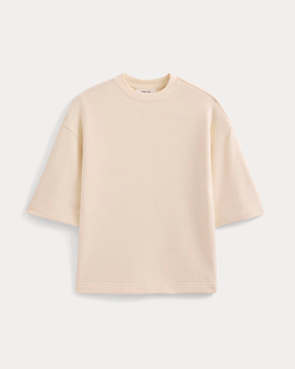 Lightweight Terry Oversized Tee | Parchment