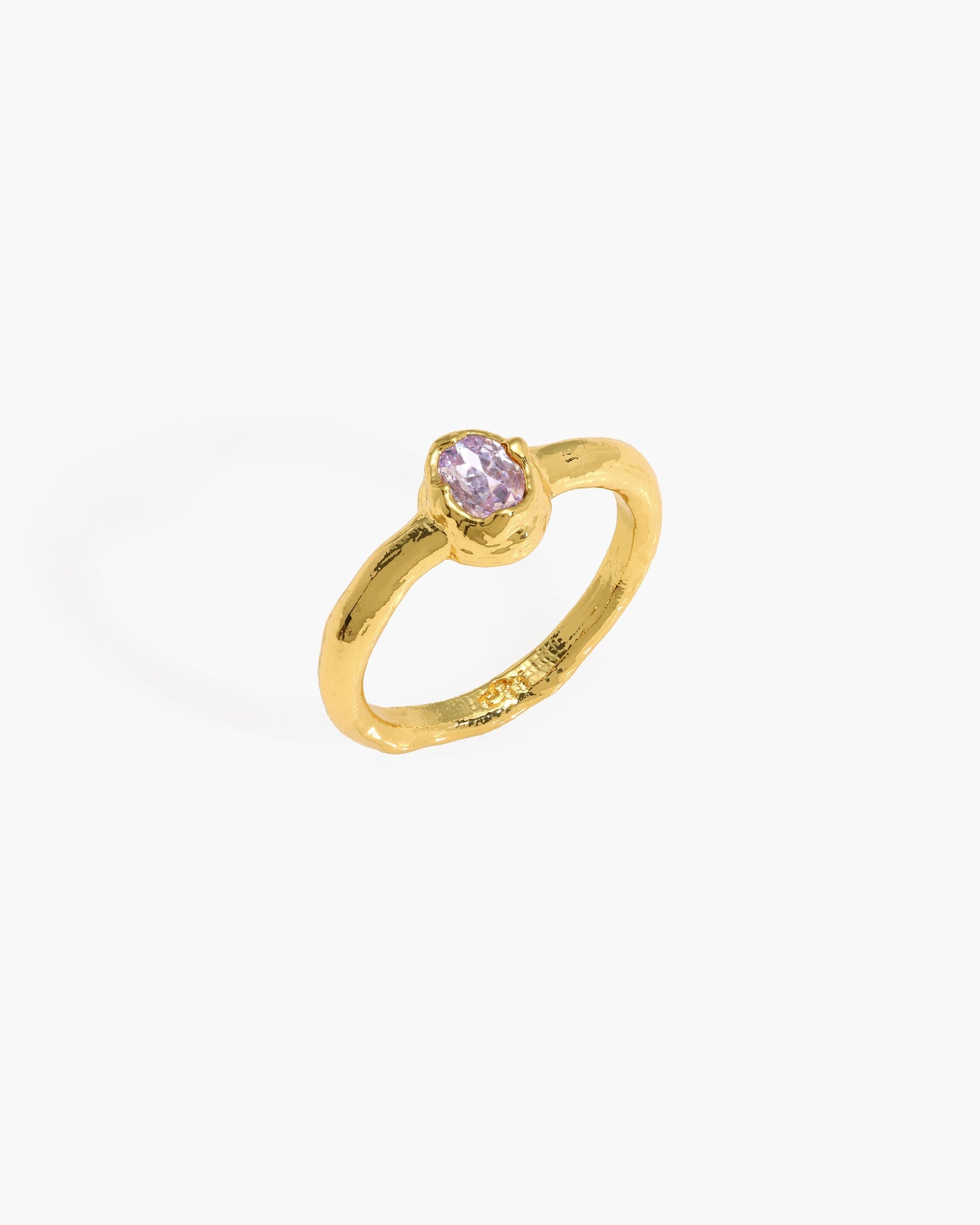 Birthstone Ring in Gold - February