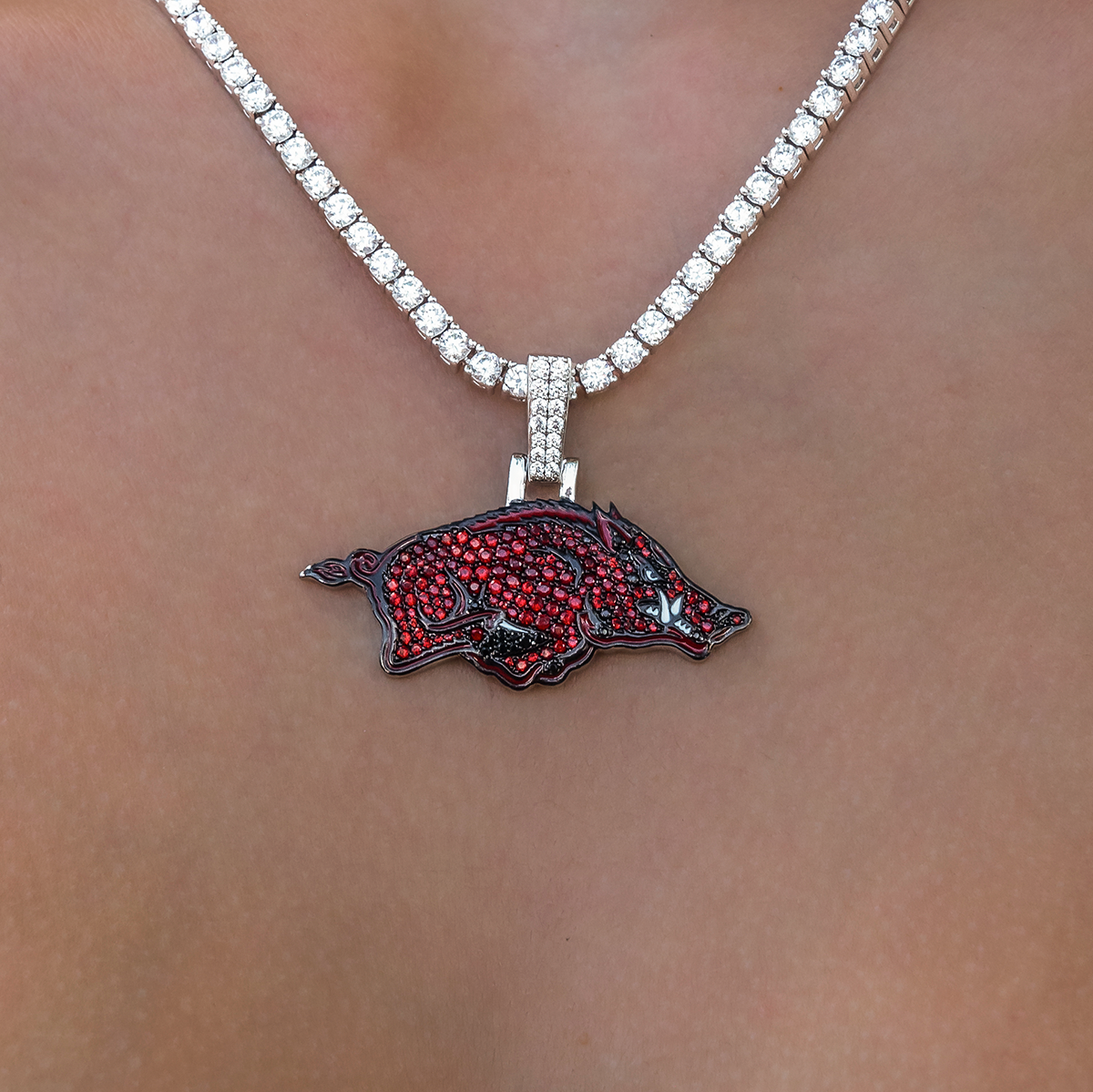 Arkansas Razorbacks Official NCAA Logo Pendant