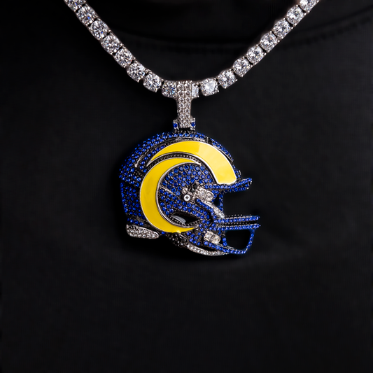2025 Los Angeles Rams Team Helmet Pendant- White Gold