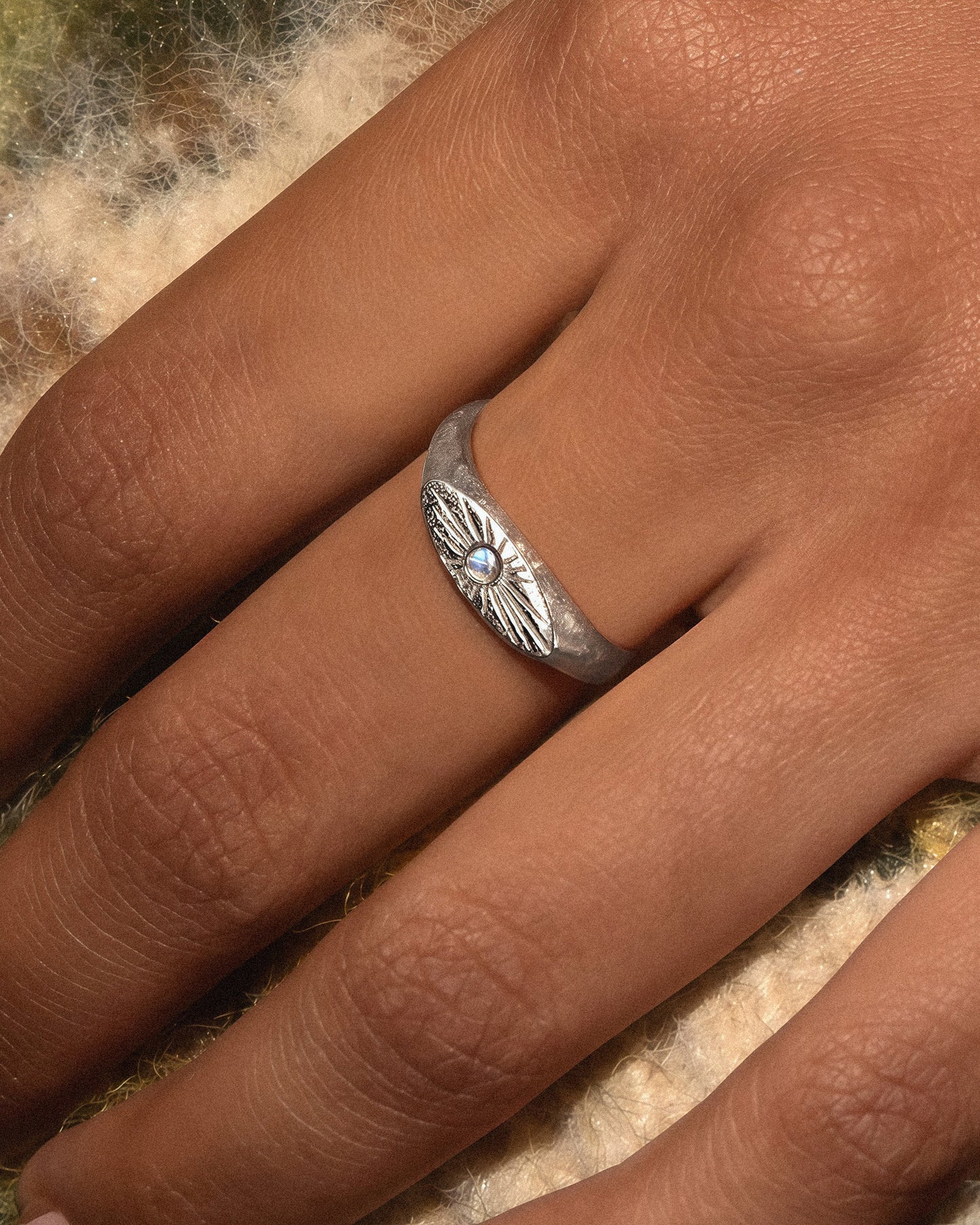 Astral Glow Ring in Silver