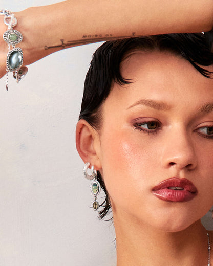 Athena Bracelet & Moss Amulet Earrings Set