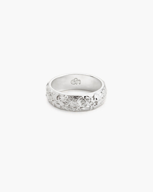 Serenade of Orchid Ring in Silver