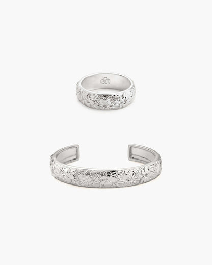 Serenade of Orchid Ring in Silver