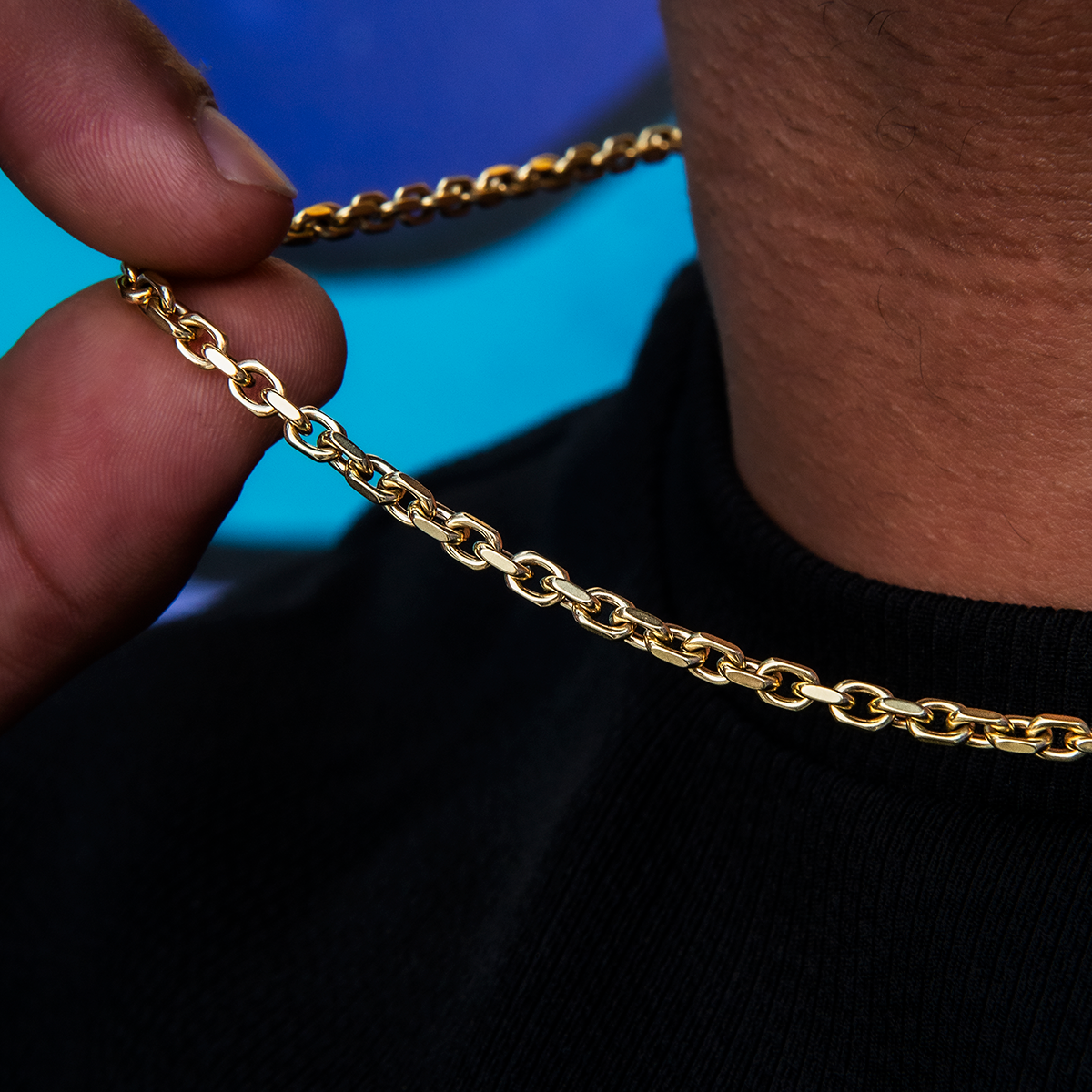 Box Chain + Micro Iced Pink Heart Pendant