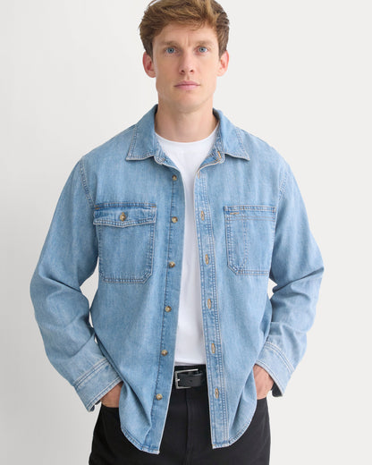 Denim Utility Shirt | Light Indigo