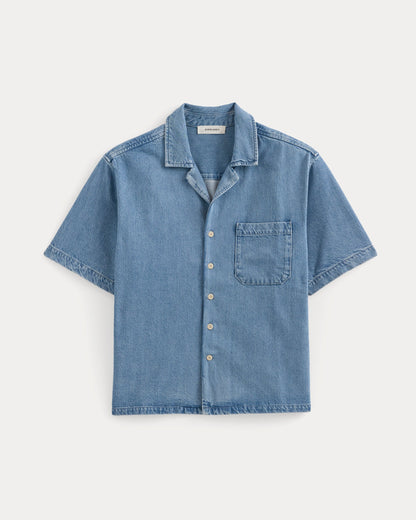 Lightweight Denim Resort Shirt | Light Indigo