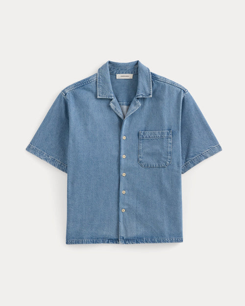 Lightweight Denim Resort Shirt | Light Indigo