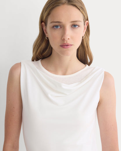 Cowl Neck Mini Dress | Bone