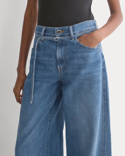 Lightweight Loose Wide-Leg Jean | Medium Indigo | Long