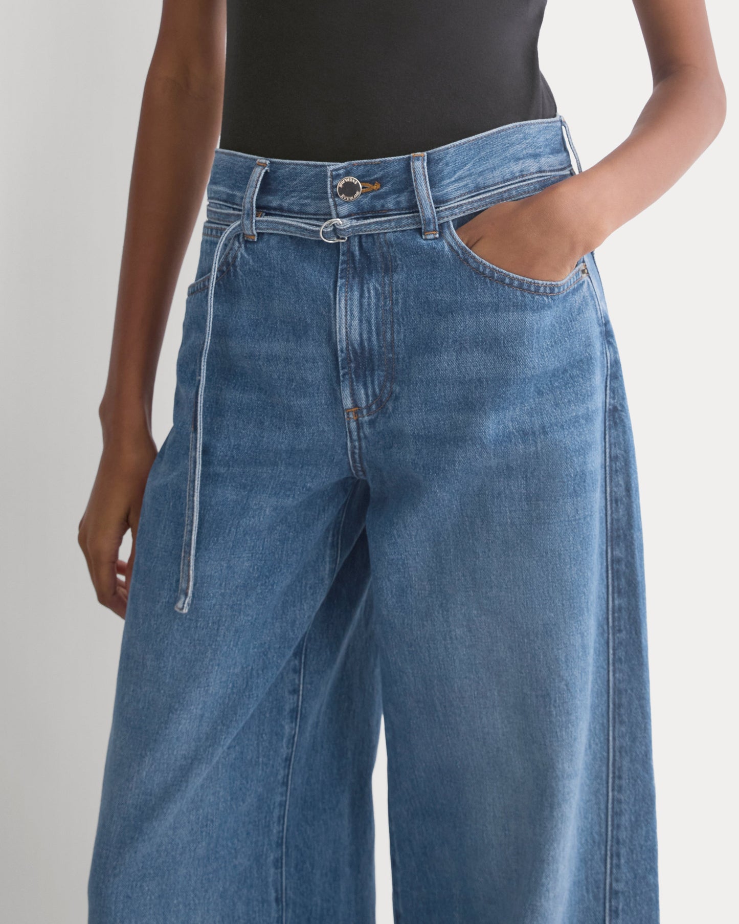 Lightweight Loose Wide-Leg Jean | Medium Indigo | Regular