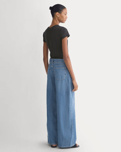 Lightweight Loose Wide-Leg Jean | Medium Indigo | Long
