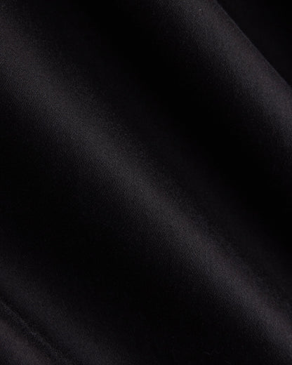 Barrel-Leg Pant in Organic Cotton Sateen | Black