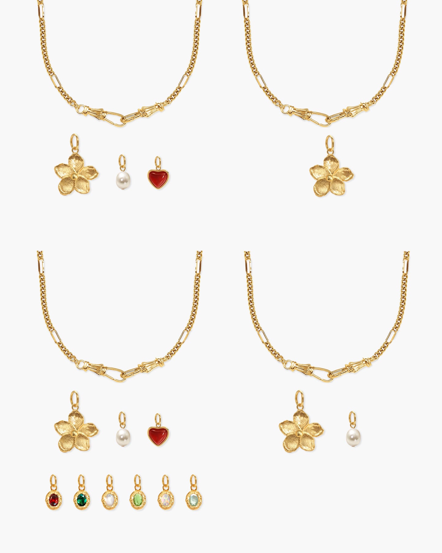 Deco Clasp Custom Charm Necklace