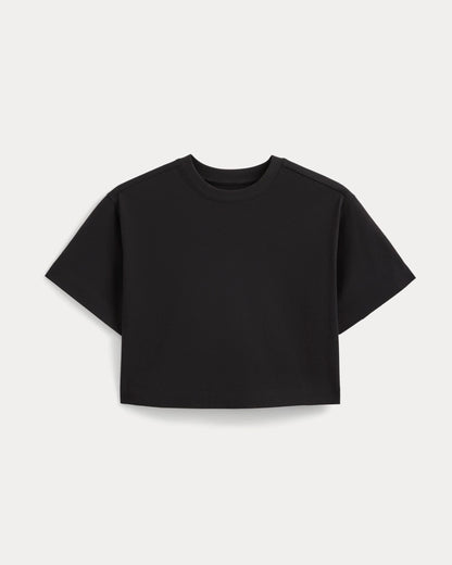 Forever Jersey Cropped Tee | Black