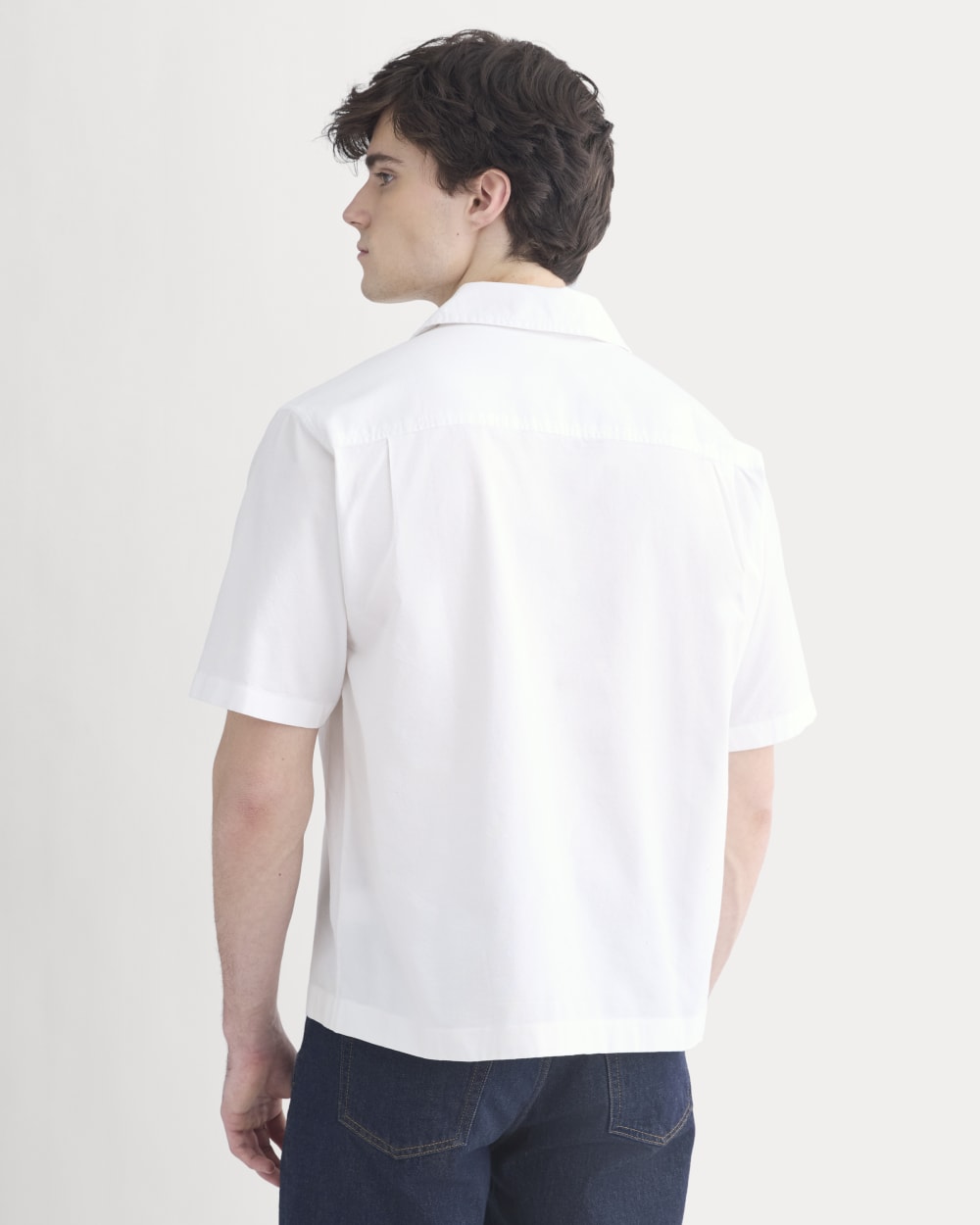 Cropped Resort Shirt | White