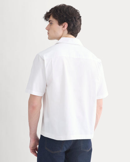 Cropped Resort Shirt | White