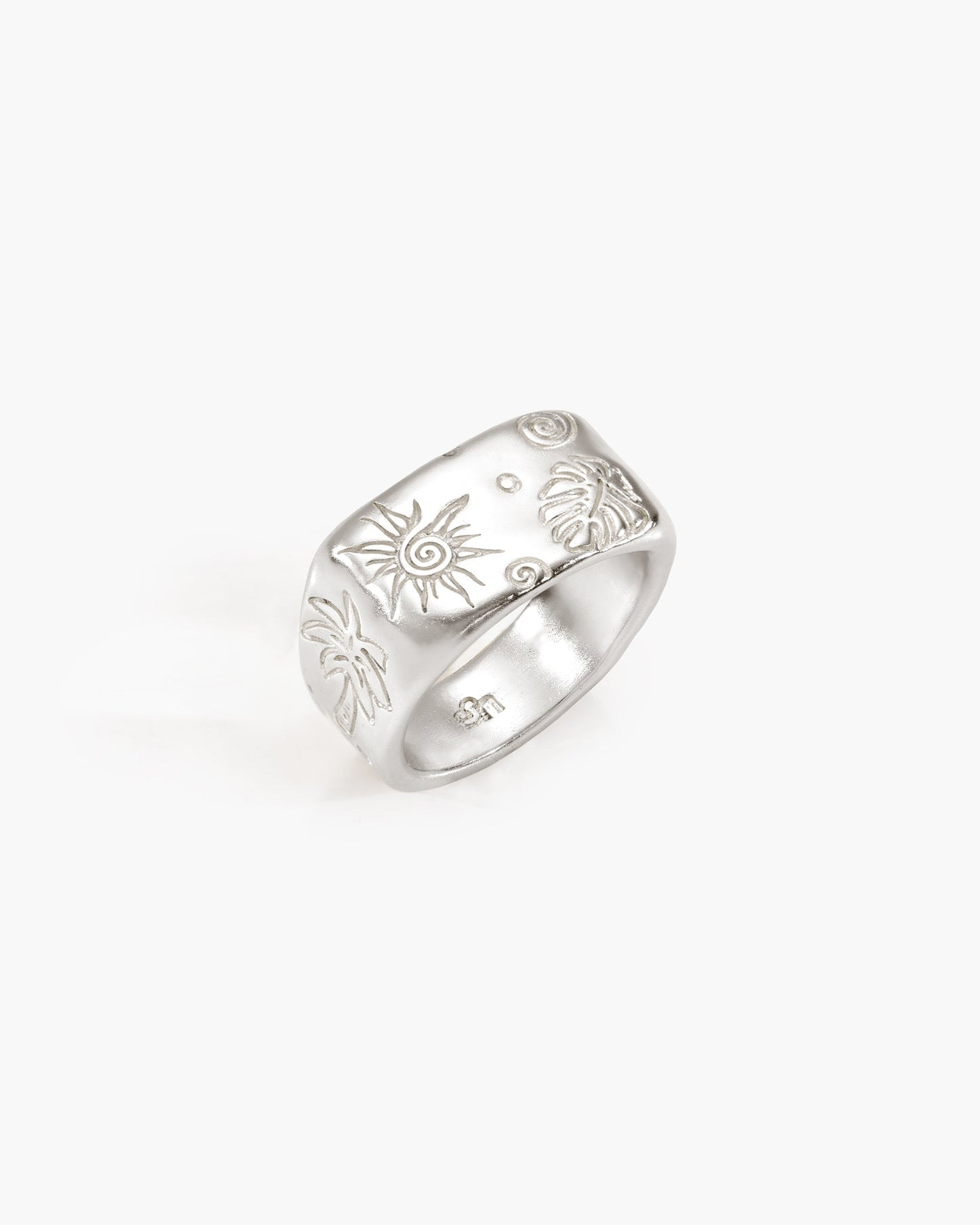 Palma Signet Ring in Silver