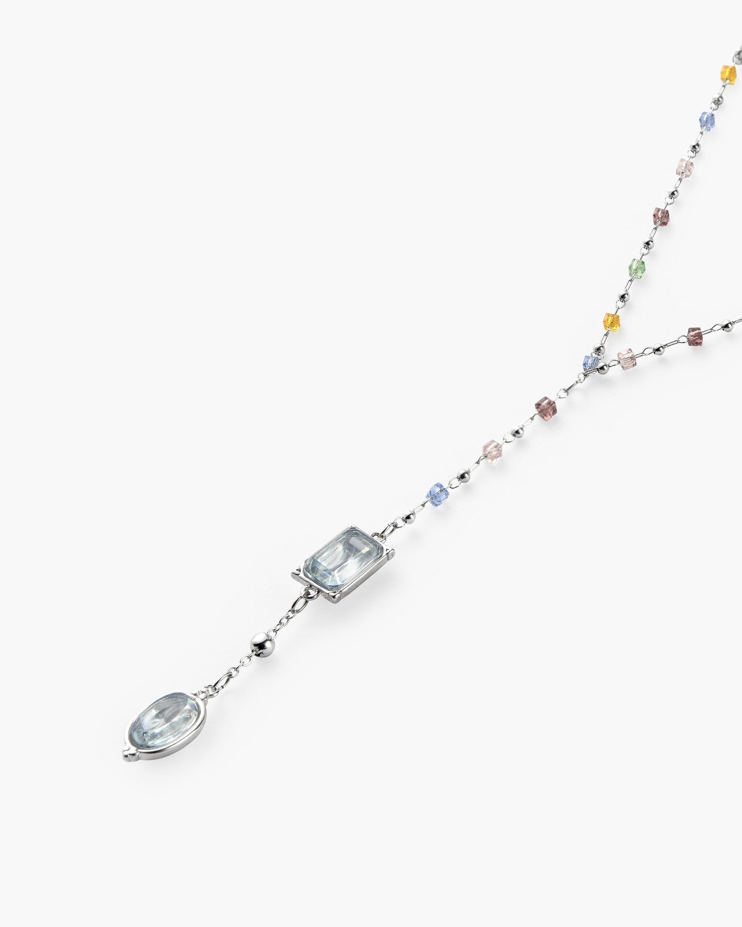 Celestial Lariat Necklace in Silver