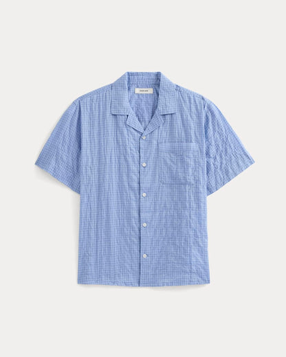 Textured Voile Resort Shirt | Open Air Plaid